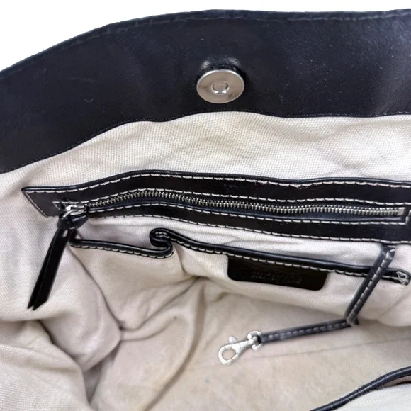 🔥 Michael Kors Astor Black Silver Studded Leather Hobo shoulder bag w/ Dustbag - Picture 4 of 13